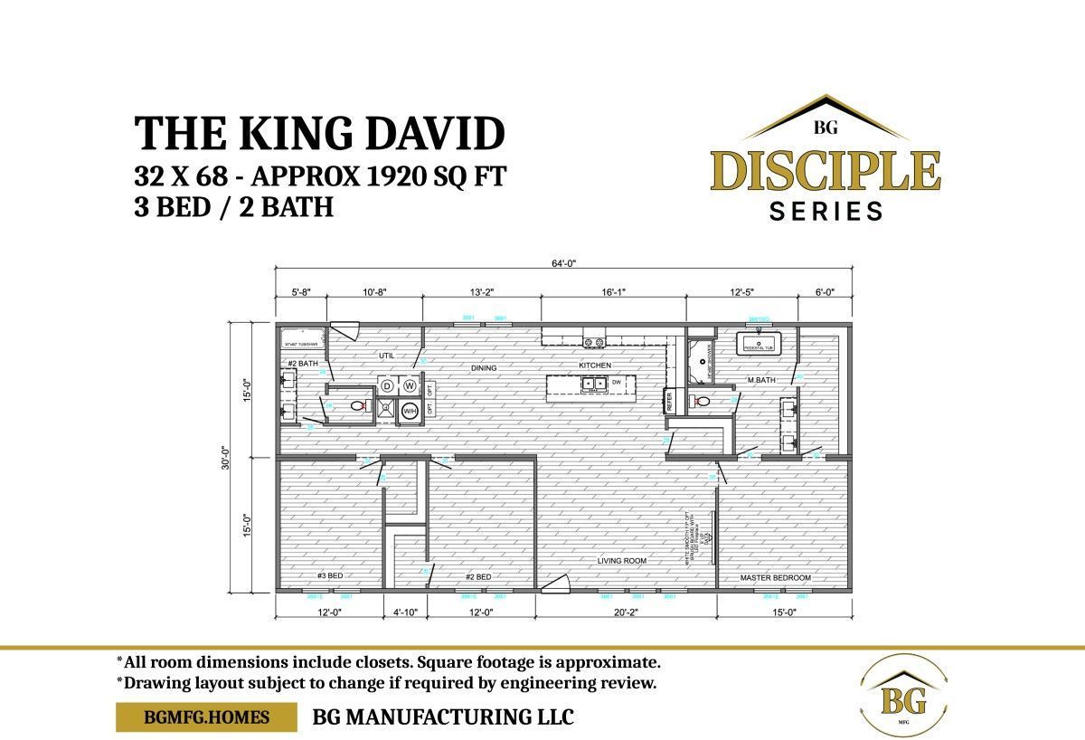 The King David Modular home by BG for sale at Gulf South Homes in Houma, Louisiana